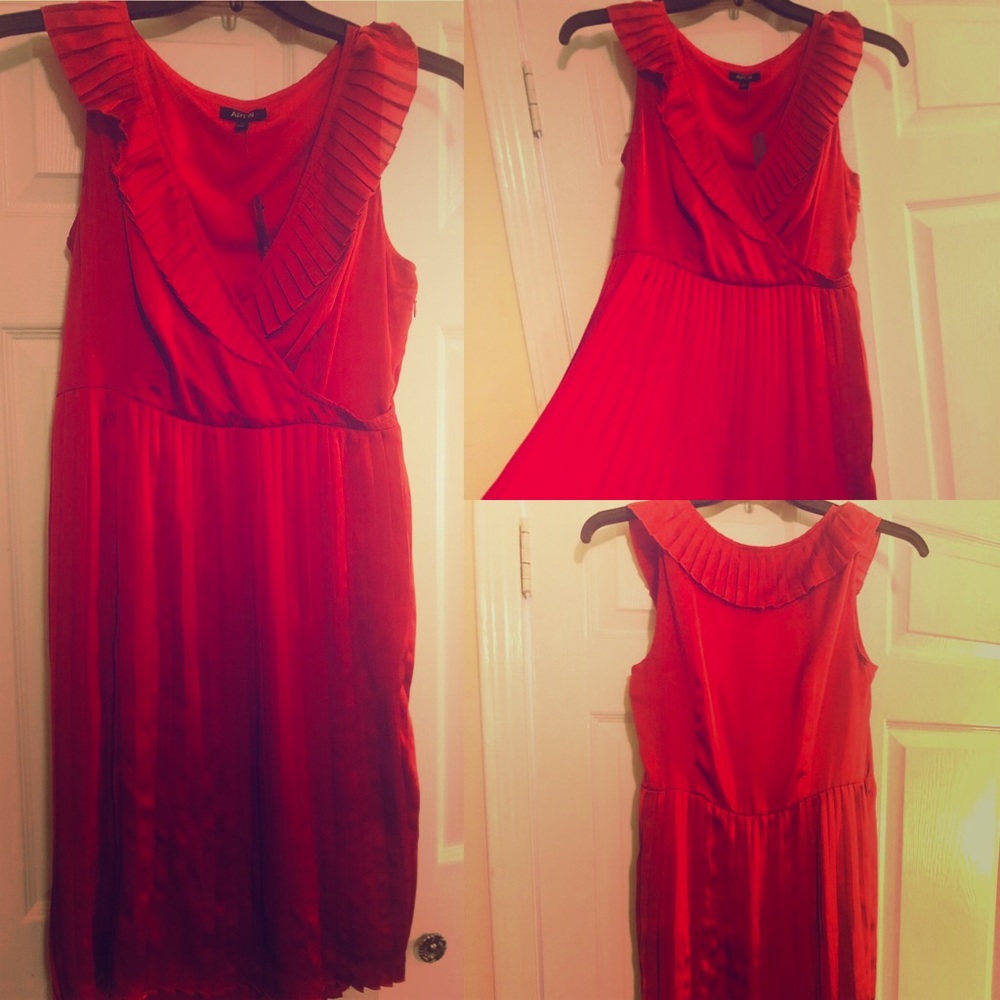 Apt. 9 Silk Dress-Deep Orange